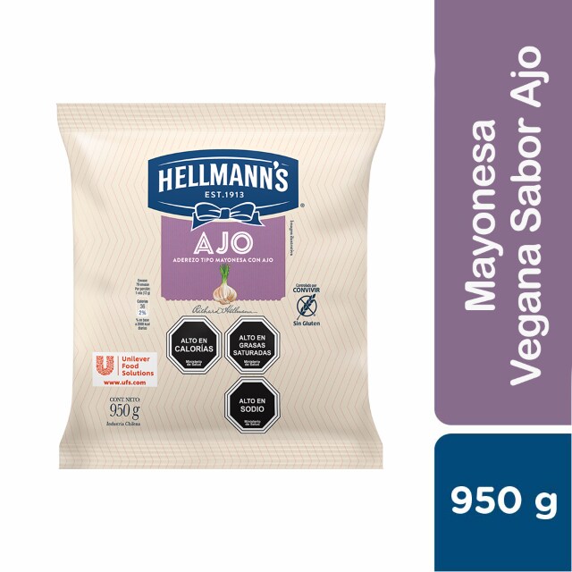 Hellmanns's Salsa Ajo 950 gr - Salsas Listas Hellmann’s, la línea de aderezos para tu cocina.